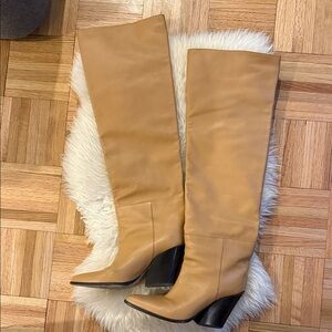 Jimmy Choo Tan Leather Boots